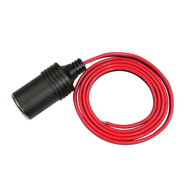 Pince Batterie Voiture Avec Prise Allume-cigare Femelle | Câble 35 Cm, 12-24V 10A, Pour Lave-auto Et Accessoires