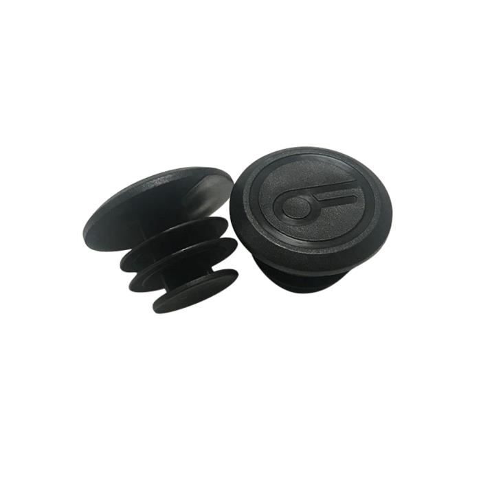 EMagTech Lot De 10 Embouts De Guidon Vélo 22 Mm – Plastique Résine, Noir – Compatibles VTT, Route, BMX