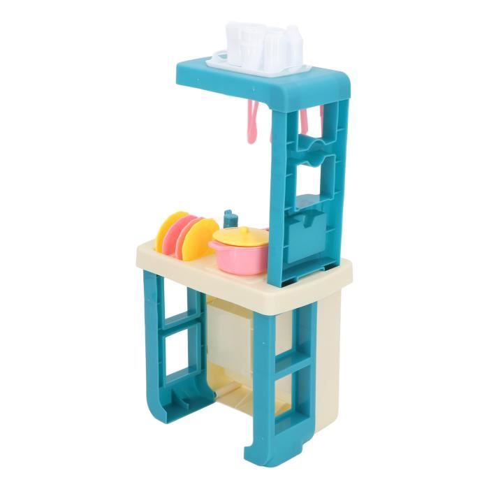 Cuisine Enfant En Bois Avec Hauteur Réglable - Jeu D'Imitation Avec Accessoires - Pour 3 à 8 Ans - Blanc