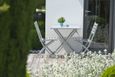 Chaise de jardin pliante en aluminium gris-1