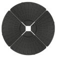 TONGJAA Lot de 4 dalles à lester pieds pour parasol lestage polyéthylène haute densité - noir - rondes-1