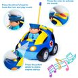 Voiture Télécommandée RC Camion de Police/Course Jouet - Bleu - Pour Enfants de 3 Ans et Plus-1