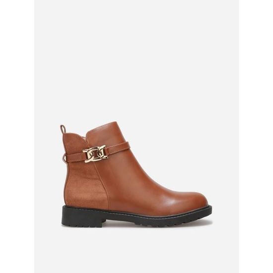 Bottines plates boucles sale