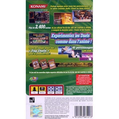 Jeu Yu-Gi-Oh! GX TAG FORCE 3 PSP - Version Française PAL Complète En Boîte, Très Bon état