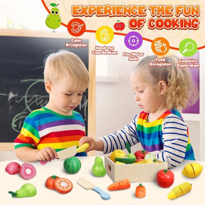 Dinette Enfant 2 3 Ans Legumes Jouet Enfant Bois Cuisine Enfant Jeux Enfants 1 2 Ans Cuisine En Bois Enfant Cadeau Enfant 2 3 Ans Cdiscount Jeux Jouets