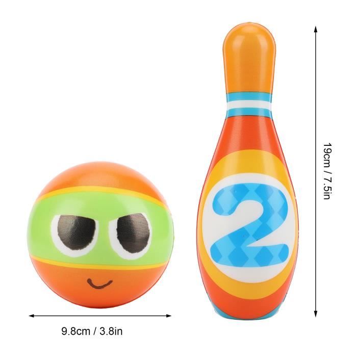 Jeu De Bowling Enfant 6 Quilles – Set Éducatif Couleurs & Motricité, Intérieur Extérieur Jardin Ou Salon