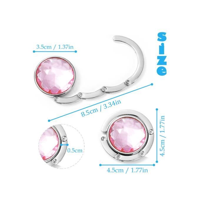 6 Pcs Accroche Sac a Main pour Table M tal Pliable de Couleur