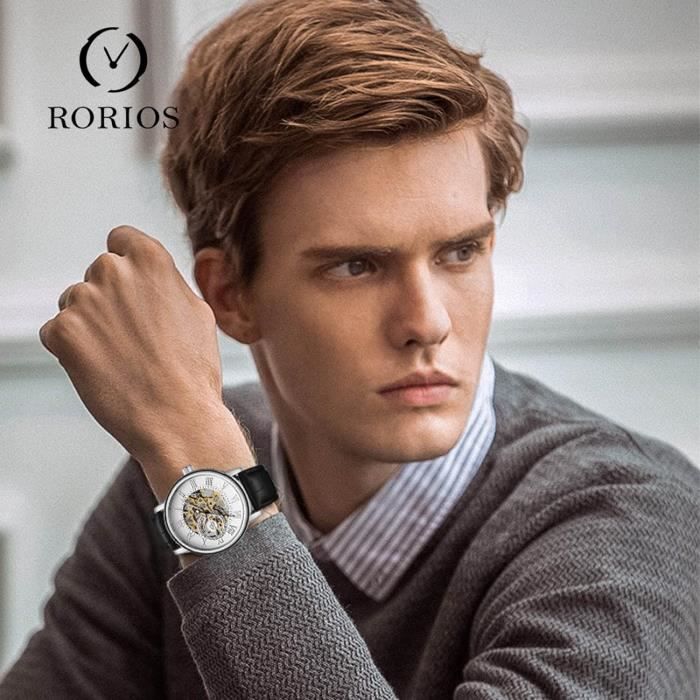 Montre squelette best sale homme