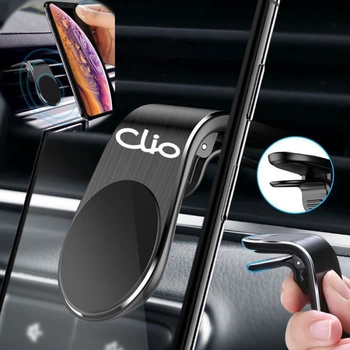 Accessoires Voiture,Support magnétique de téléphone portable pour Renault  Clio 2 3 4 5 rs 2019 2016, accessoire de - Type Black - Cdiscount Téléphonie