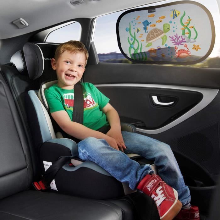 Systemoto Pare Soleil Voiture Bébé avec Protection UV Certifiée (2 pièces)  - Pare-Soleil Auto-Adhésifs pour Enfants avec Motifs A - Cdiscount Auto