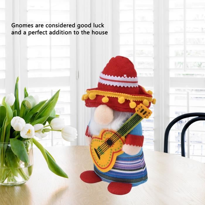 Peluche Gnome Papillon Lavande Violette - Décoration Printanière Adorable Et Douce Pour La Maison