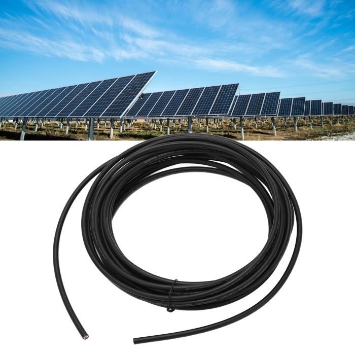 minifinker Câble d'extension solaire 1 paire de câbles d'extension solaires  6 mm², adaptateur de fil de panneau bricolage fil