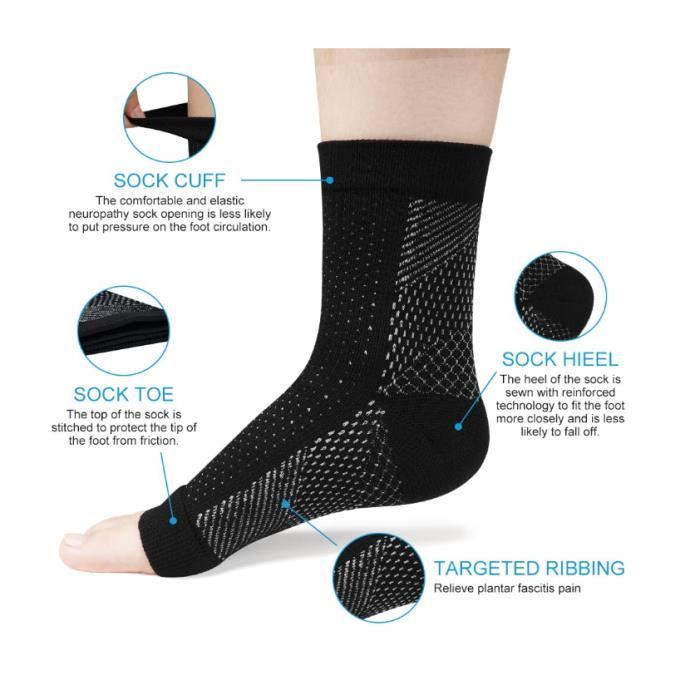 Attelle Cheville Respirante Avec Gel - 1 Paire, Soutien Compression Soulagement Douleur Gonflement