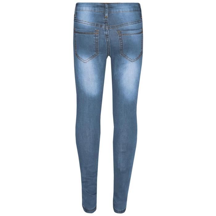 Enfants Gar ons maigre Jeans Denim D chir e Extensible Slim