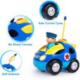 Voiture Télécommandée RC Camion de Police/Course Jouet - Bleu - Pour Enfants de 3 Ans et Plus-2