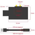 Câble de Charge Magnétique 2 Broches Noir Compatible avec Xiaomi Mi Band 8, Redmi Band 2 Chargeur USB-2