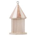 Mangeoire oiseaux Nichoir suspendu en bois pour nichoir avec boucle pour jardin potager-2