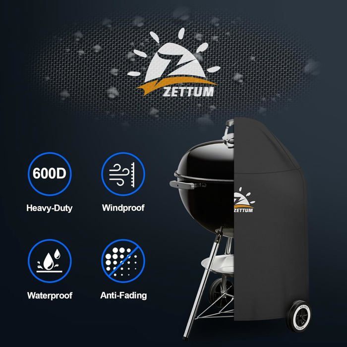 Housse De Protection Pour Barbecue Weber 57 Cm - Imperméable Et Résistante - JIESUO