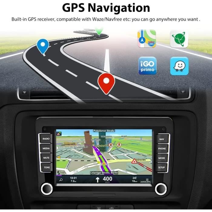 Hodozzy Carplay-Android Auto Android Autoradio pour VW Golf 5 6 avec  GPS-WiFi,7 Pouces Autoradio Ecran Tactile Poste Radio [172] - Cdiscount Auto