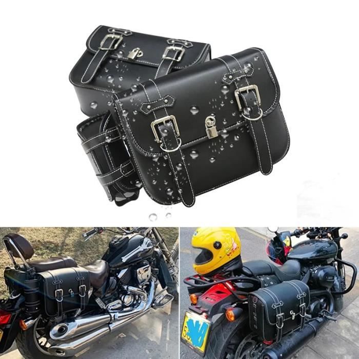 Fabater Moto Dur Selle Sacs Pour Cruiser, 22L Sacoches Avec Serrure, Coffre À Bagages Boîte, Moto Côté Boîte De Rangement De Remplacement
