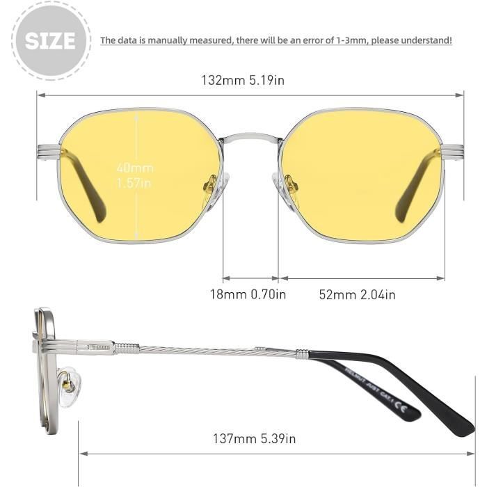 Visage outlet hexagonal lunettes