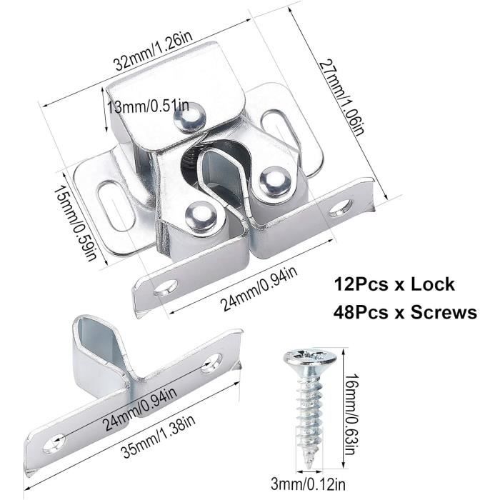 Loquet à Rouleau Double Avec Gâche à Ressort De RICHELIEU
