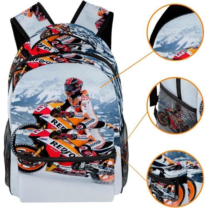 Cartable Scolaire Motocross Motobike Cartable 29.4x20x40cm 838
