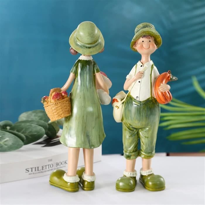 Sculpture Résine Garçon Joueur De Baseball - 10 Pouces - Neuf