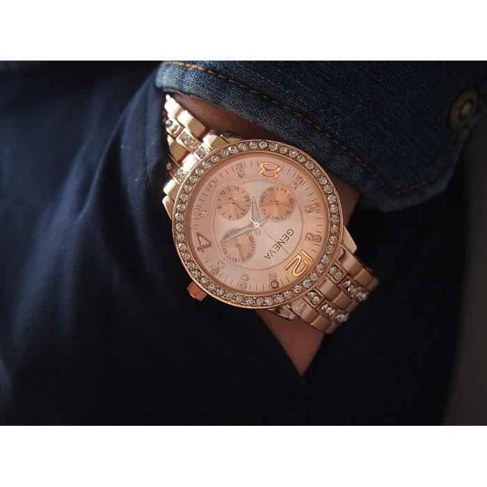 Montre femme GEN VE Marque Quartz Stainless Steel Business Watch