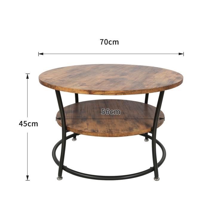 HDANI Table D’Appoint Ronde,Bout De Canapé,Table De Lit,oderne,pour