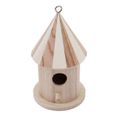 Mangeoire oiseaux Nichoir suspendu en bois pour nichoir avec boucle pour jardin potager-3