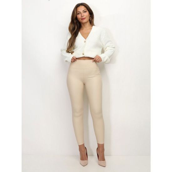 La Modeuse-Leggings-Legging ajusté à taille haute effet simili