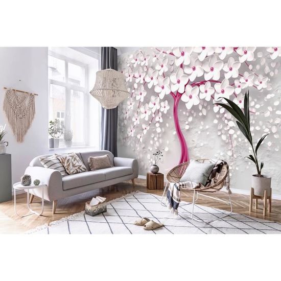 Papier Peint Autocollant 3D Fleurs Magnolia H6077 - Amovible - Neuf