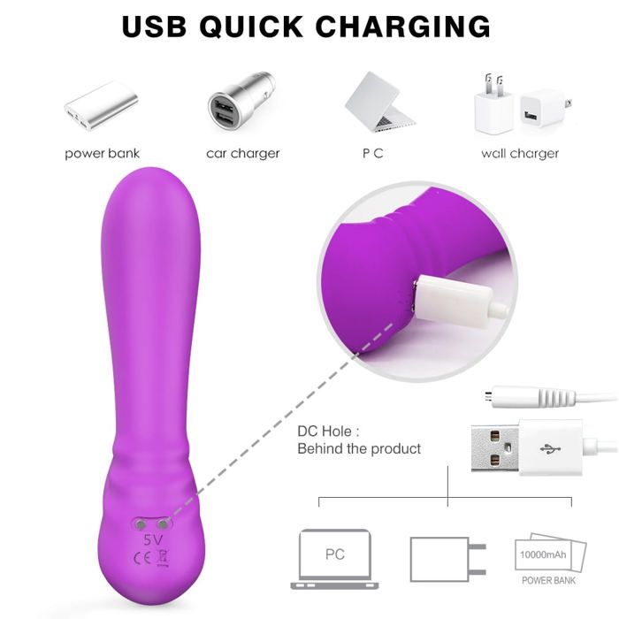 Vibromasseur Bluetooth Andrea Pour Femme - Contrôle à Distance, Masseur Clitoridien, Silicone Médical, Couleur Rouge/violet/rose