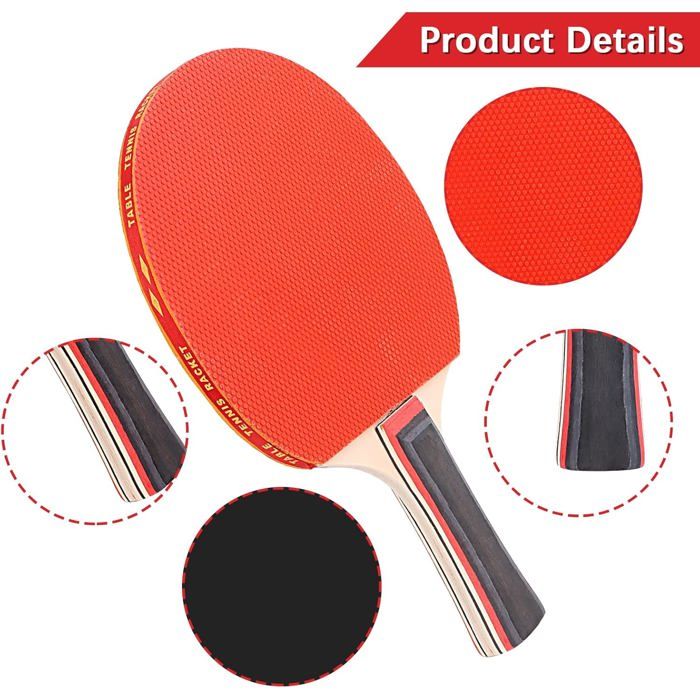 Lot De 2 Raquettes De Tennis De Table Andro Kanter Explorer + Balles + Sac - Neuf