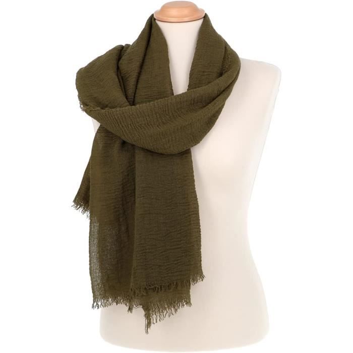 Étole Ou écharpe Unisexe En Viscose - Longueur >152 Cm, Multicolore, Uni - Neuf Avec étiquettes - Pour Automne, Hiver, Printemps