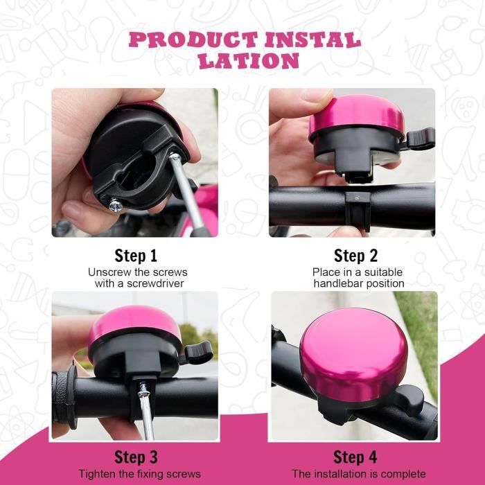 Jicyor Lot De 2 Sonnettes De Vélo Pour Enfant - Style Mignon Et Drôle