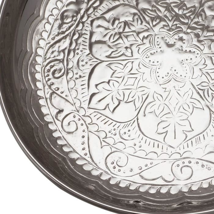 Plat Rond Plateau De Service Argenté EDZARD - 30 Cm - Ne Ternit