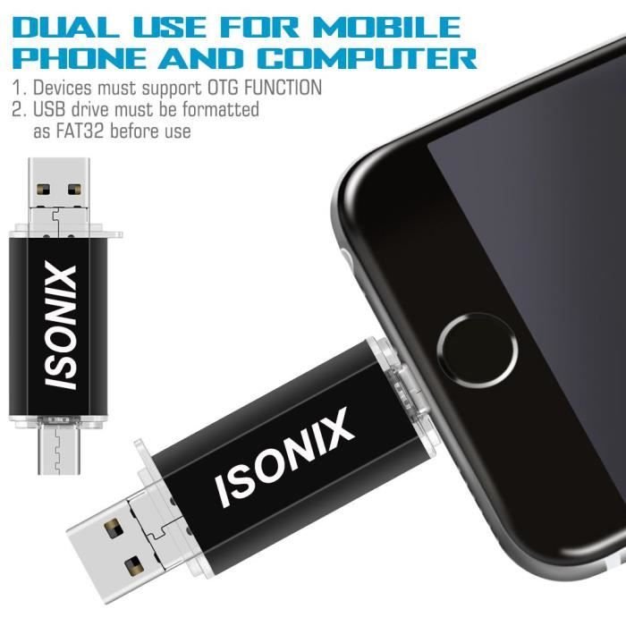 Clé USB 64 GO 2 en 1 Micro Usb Drive Pour Android Smartphones Tablette PCs  100 % Réel 2.0 - Cdiscount Informatique