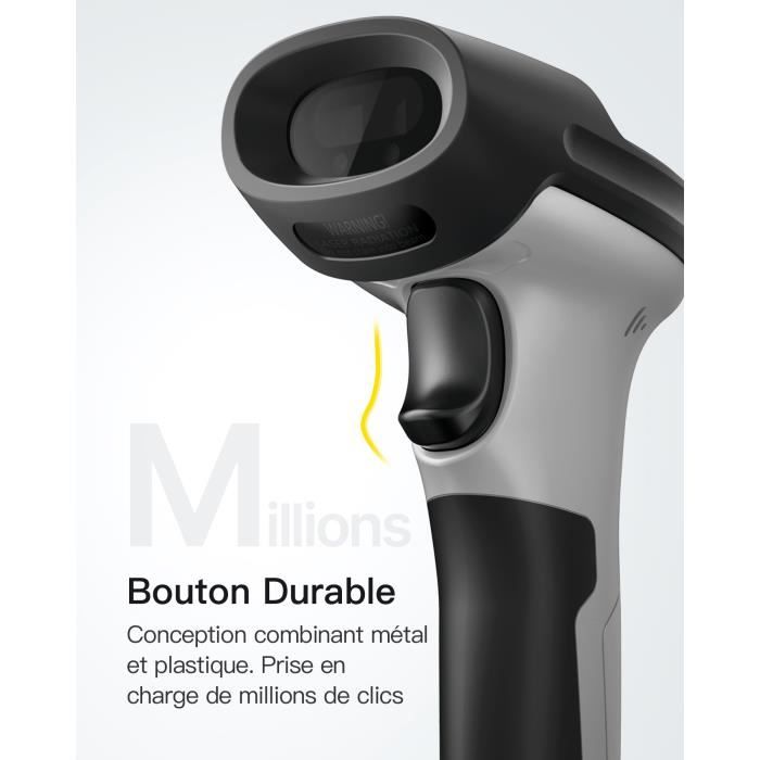 Inateck AI Lecteur Code à Barres, 1D Barcode Scanner Bluetooth ...