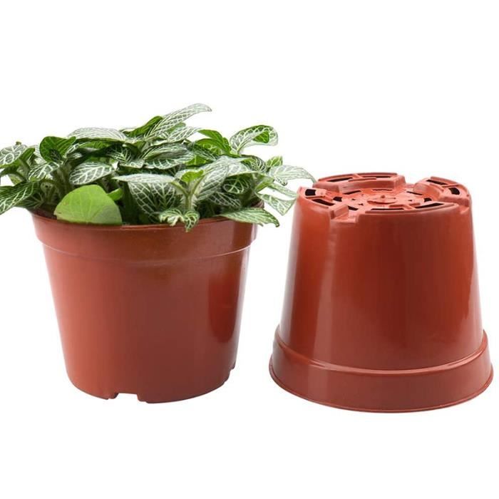 Lot de 20 petits pots en plastique pour plantes et fleurs 8,5 cm