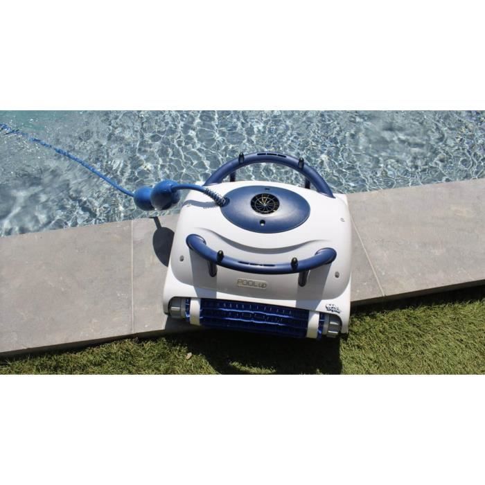 Robot électrique de piscine fond et parois avec brosses combinées et  chariot - Cdiscount Jardin
