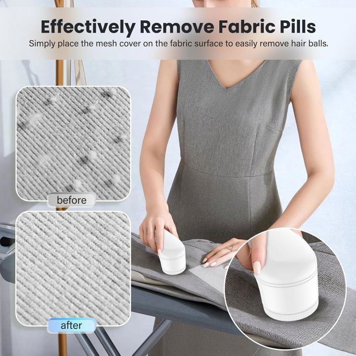 Rasoir Anti-bouloches Rechargeable BZGG - écran LED, 3 Vitesses, Lames 6 Feuilles, Réservoir Grand Format, Type-C