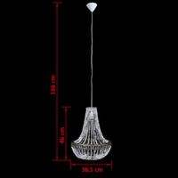 Lustre Suspendu Cristal 36,5 X 46 Cm - Lampe Plafonnier Élégant Salon Chambre, Suspension Luminaire Classique