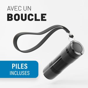 Mini lampe de poche camouflage en aluminium 76435