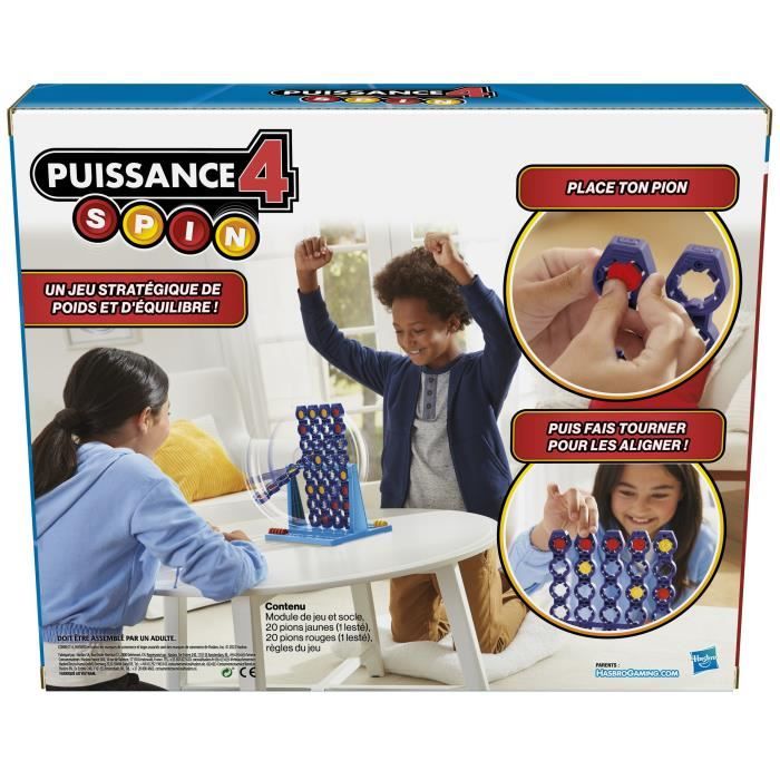 Puissance 4 Jeu De Société - Version Classique - Stratégie Pour 2 Joueurs - Dès 6 Ans - Cadeau Enfant