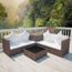 Mobilier De Jardin 4 Pcs 2 X Canape A 2 Places 1 X Table Basse 1 X