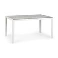 Table de jardin rectangulaire 6 places - Blumfeldt Bilbao - Polywood - Aluminium blanc & gris-0