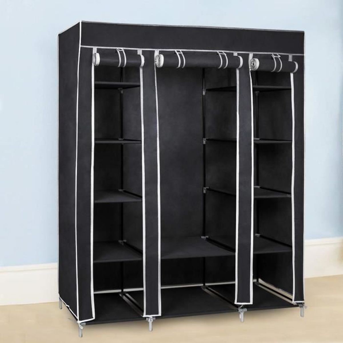 Lot De 2 Armoire Xxl Tres Grande Etagere Dressing En Tissus