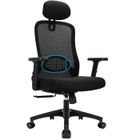 Durrafy Chaise de Bureau Ergonomique, Fauteuil de Bureau avec Soutien Lombaire en éponge & Appui-tête, Réglage en Hauteur 150KG